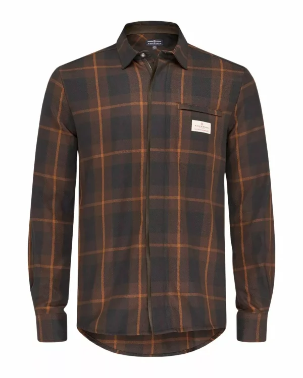 Best Sale Amundsen Sports Skauen Field Shirt 215 Hunter Brown Checks