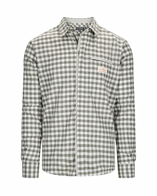 Clearance Amundsen Sports Vagabond Shirt 453 Chequered Olive