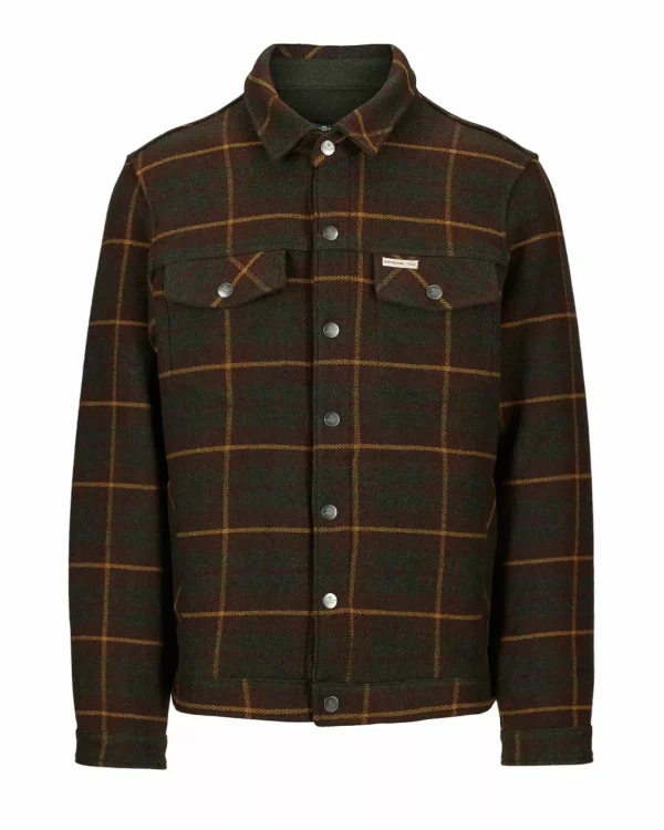 Best Sale Amundsen Sports Wool Jacket 215 Hunter Brown Checks